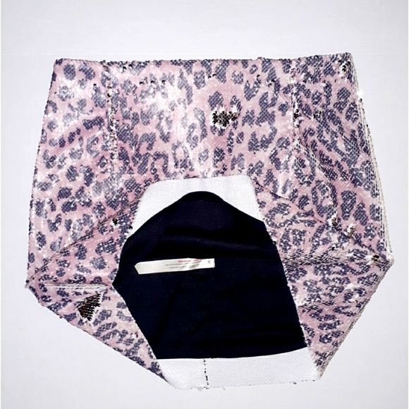 Free People Cheetah Print Sequin Mini Skirt - Picture 6 of 13